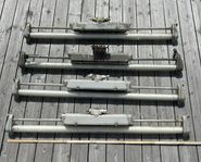 4 st Retro Industriarmaturer – ca 125 cm – Philips TL 40