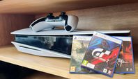 Sony PS5 Disc Edition + 3 spel + extra 256GB M.2