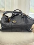 Chanel black caviar leather Boston bag 