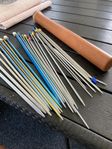 retro stickfodral med stickor 