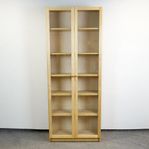 3st IKEA bokhylla med glasdörrar i björk, 80×30×202 cm