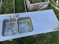 diskbänk för trädgården komplett med blandare Hagfors