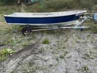 Båtkärra med vinsch, galvad