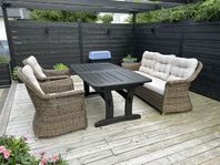 Utemöbler från Hillerstorp, 3 sits soffa 2 fåtöljer och