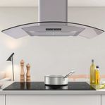 Lyx Thermotec Köksfläkt 90cm - Rostfri - LED