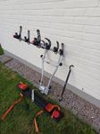 Thule cykelhållare för 4 cyklar med tillbehör.