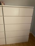 Ikea Malmbyrå 6 lådor, vit