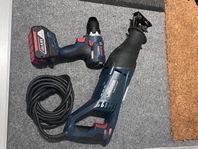 Bosch skruvdragare med  batteri och  tigersåg Bosch  