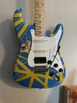 Blå/Gul Stratocaster