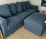 IKEA ”Grönlid” 3-sitssoffa + Fotpall. 