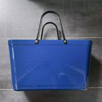 Hinza Stor handväska förvaring plast mörkblå retro desig