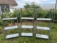 Hyllor i rostfritt stål