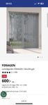 Lamellgardin (ny) 150x250 svart