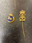 2 st pins – militär/kunglig – Westins Stockholm & Sporr