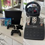 PS4-pro och Logitech ratt&pedal