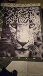 matta snöleopard 133x185