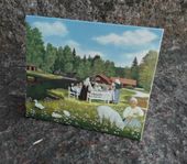 Tändsticksask med motiv av Erkers Marie Persson