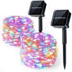 Solcellsdrivna RGB LED Ljusslinga i 24 Meter (2 x 12 M)