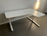 IKEA Bekant höj- och sänkbart hörnskrivbord vit 160 x 110