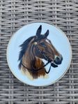 Dekorativ samlartallrik med elegant hästmotiv