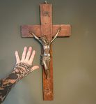 Antikt Krucifix - Jättestort - Blackmetal - Jesus På Korse