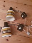 olika lampor i retro stil bland annat 70-tal 