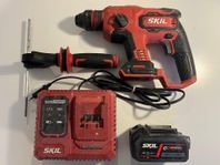 KRAFTFULL BORRHAMMARE SKIL 3850 + 4Ah BATTERI + SNABBLADDARE