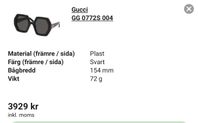Gucci glasögon nästan nya