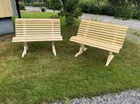 Trädgårdssoffor 2 st 120 cm