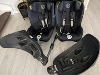 2st bilbarnstolar - Cybex Sirona M2 i-Size inkl ISOfix-bas