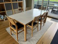 Matbord Mio med 6 stolar 