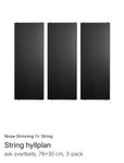 String hyllplan 3 pack svarta 