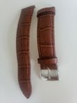 Ljusbrunt läderarmband till klocka 