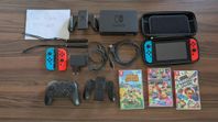 Nintendo Switch med tillbehör