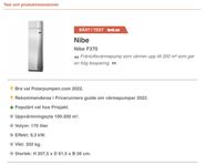 Nibe F370 Frånluftsvärmepump (Aldrig använd)