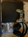 ps4 pro 1tb modell cuh-2216B med tillbehör 