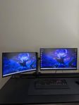 Aoc 24 tum 144hz samt en MSI 27 tum 180hz