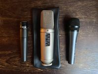 SM57, Rode NT2-A, Sennheiser e835