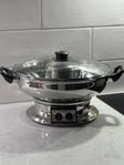 Hot Pot med BBQ Grill Rostfritt stål 3.8 liter
