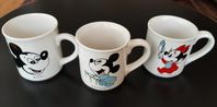 Disneymuggar retro i porslin 3 st!