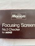 Mamiya Focusing screen  nr 3 Checker  for M645
