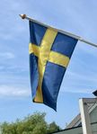 Sverigeflagga med stång