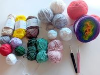 Garn paket , bla. hobbii 