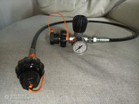 Dekanteringsslang med manometer dykning/Softairgun