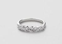 ring silver med moissanite stenar