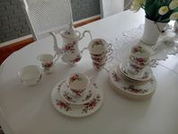 kaffeservis  för  6 personer från  Royal Albert (Moss Rose