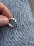 alliansring silver och moissanite