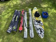 windsurfing, komplett paket, våg