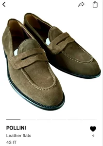 Pollini suede flats/suedeskor italienska