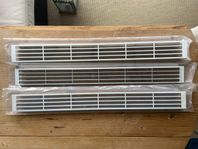 3 st vita ventilationsgaller, 570x57 mm